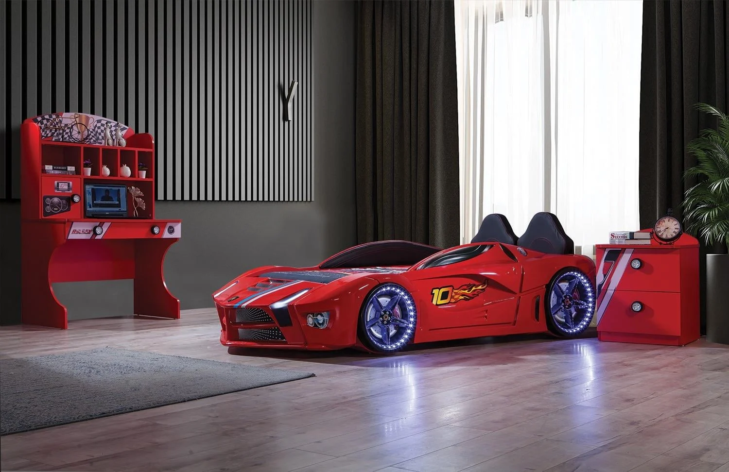 Lit voiture enfant 90x190 Luxe